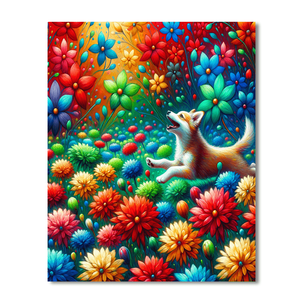 Dog's Day Delight Paint By Number