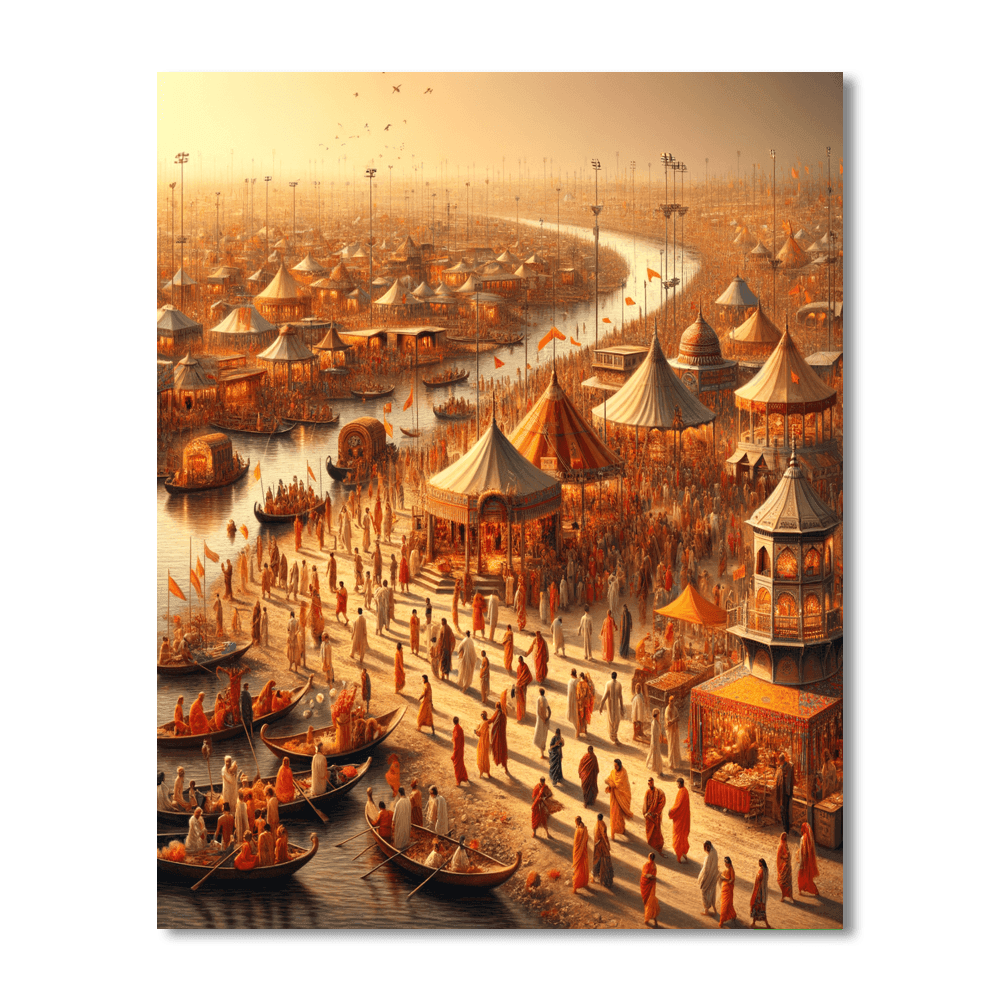 Kumbh Mela - Allahabad, India Paint By Color