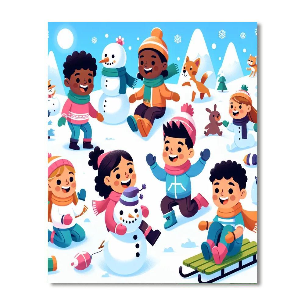 Winter Wonderland Games Numbered Painting Kits