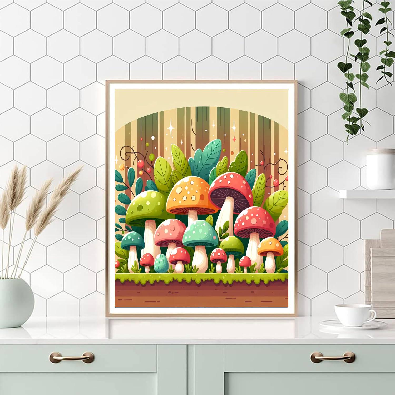 Mystical Mushrooms Numbered Painting Kits
