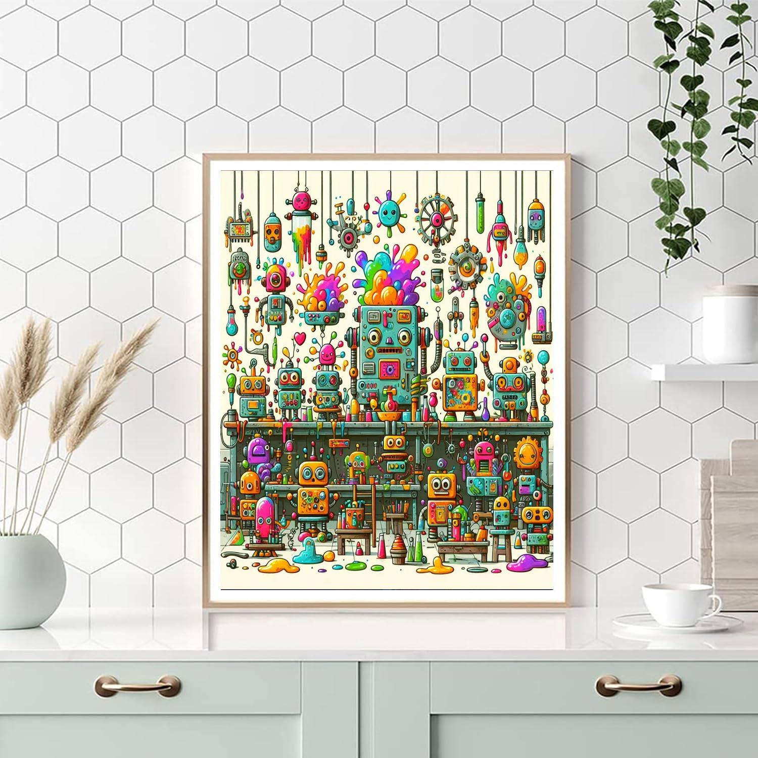 Silly Robot Workshop Paint By Numbers Kits