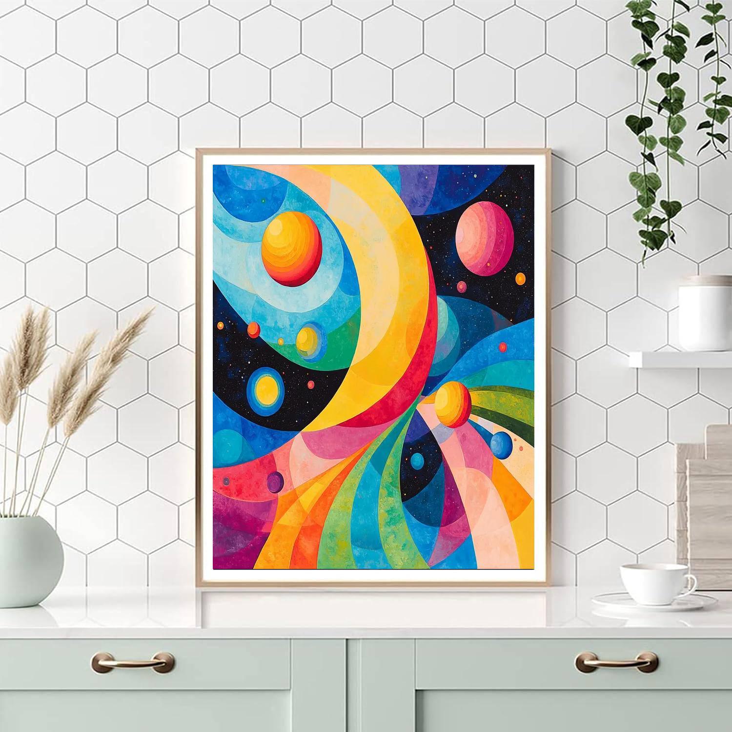 Wassily Kandinsky Inspired Planetary Dance  DIY Paint By Numbers