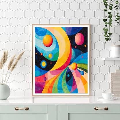 Wassily Kandinsky Inspired Planetary Dance  DIY Paint By Numbers