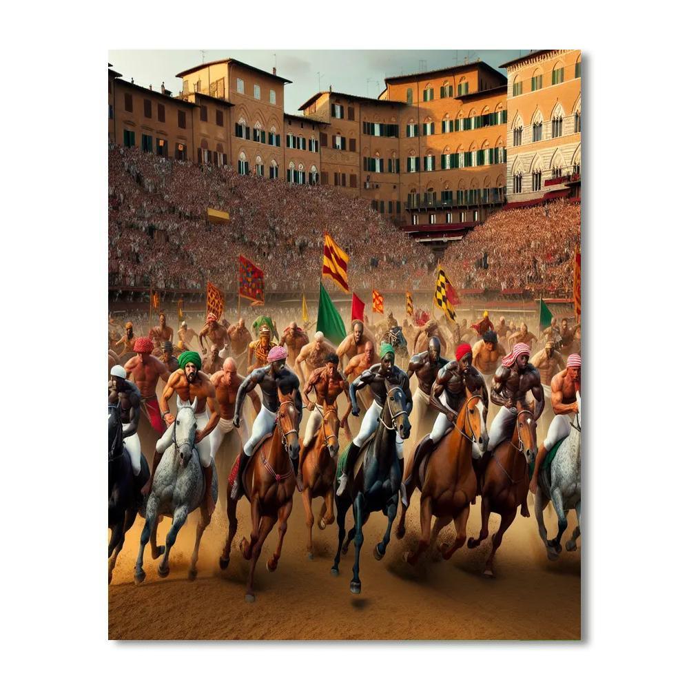 Palio Di Siena - Siena Painting By Numbers Kit