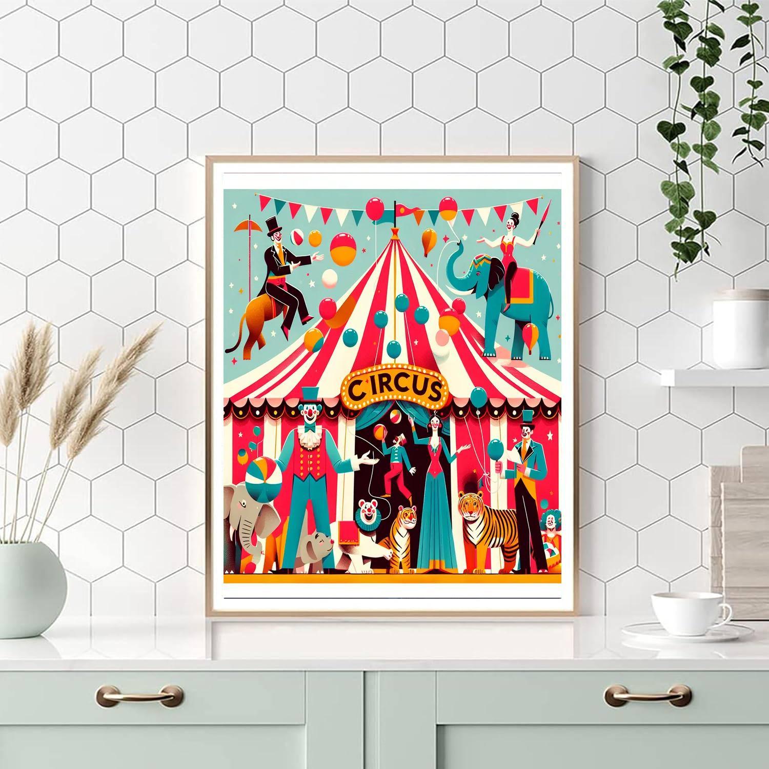 Exciting Circus Adventure Painting By Numbers Kit