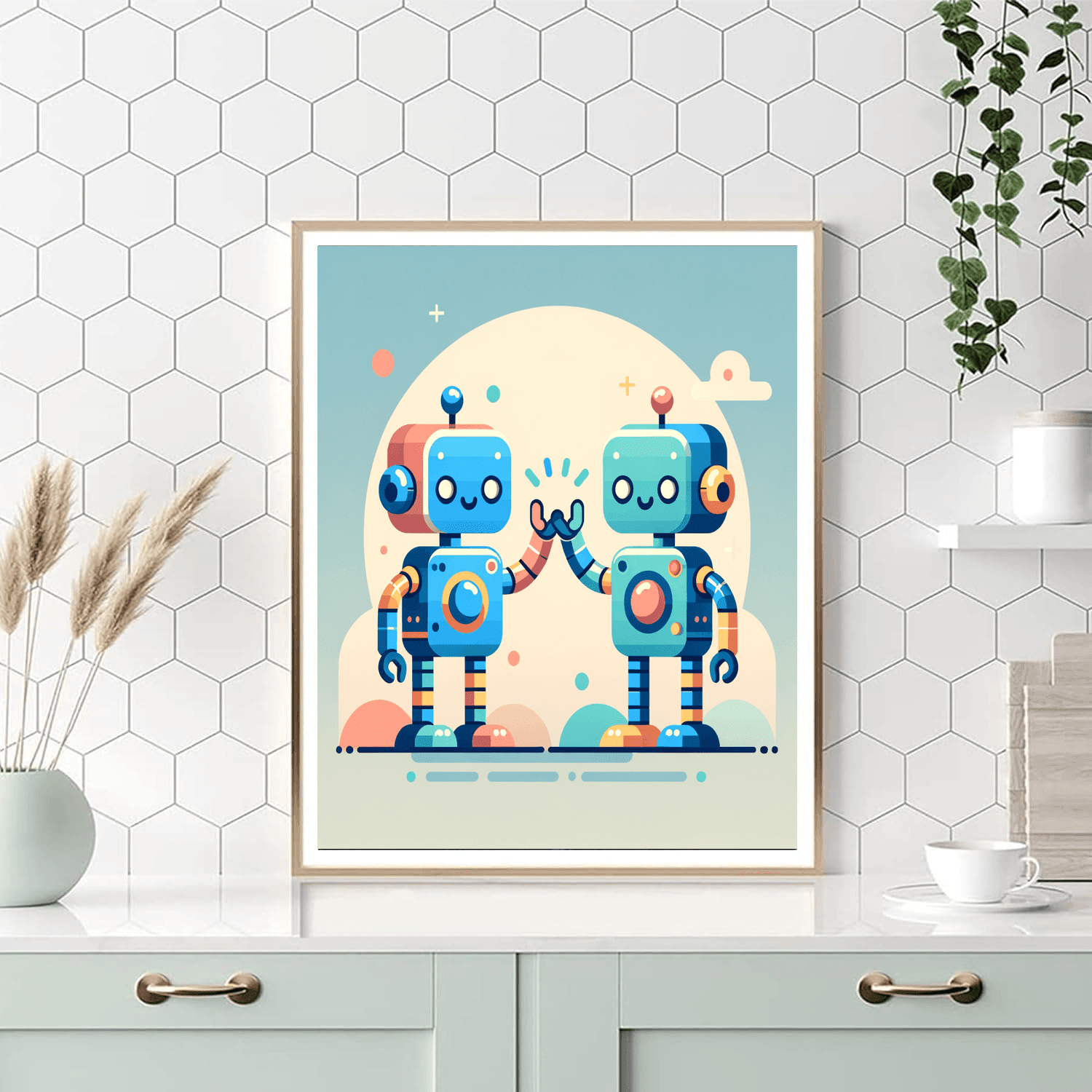 Whimsical Robot Friends Paint By Color