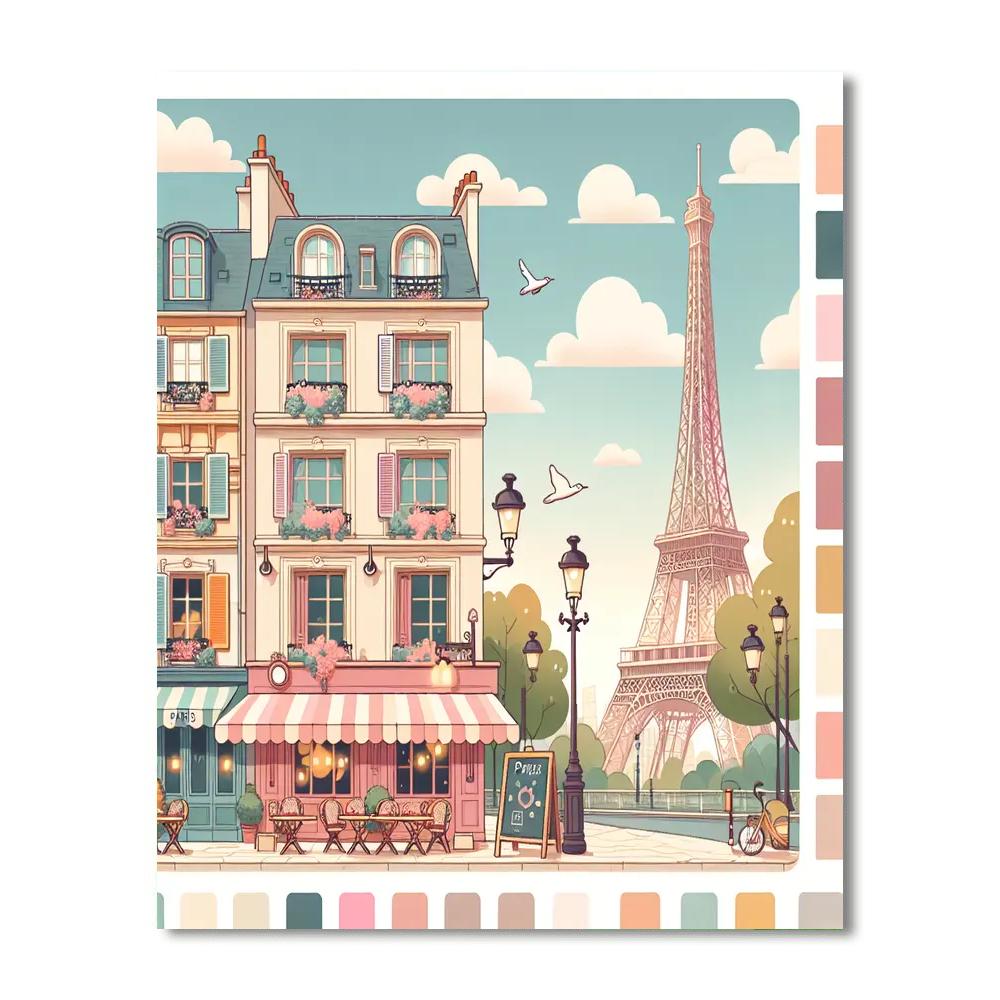 Artistic Parisian Street Paint By Color