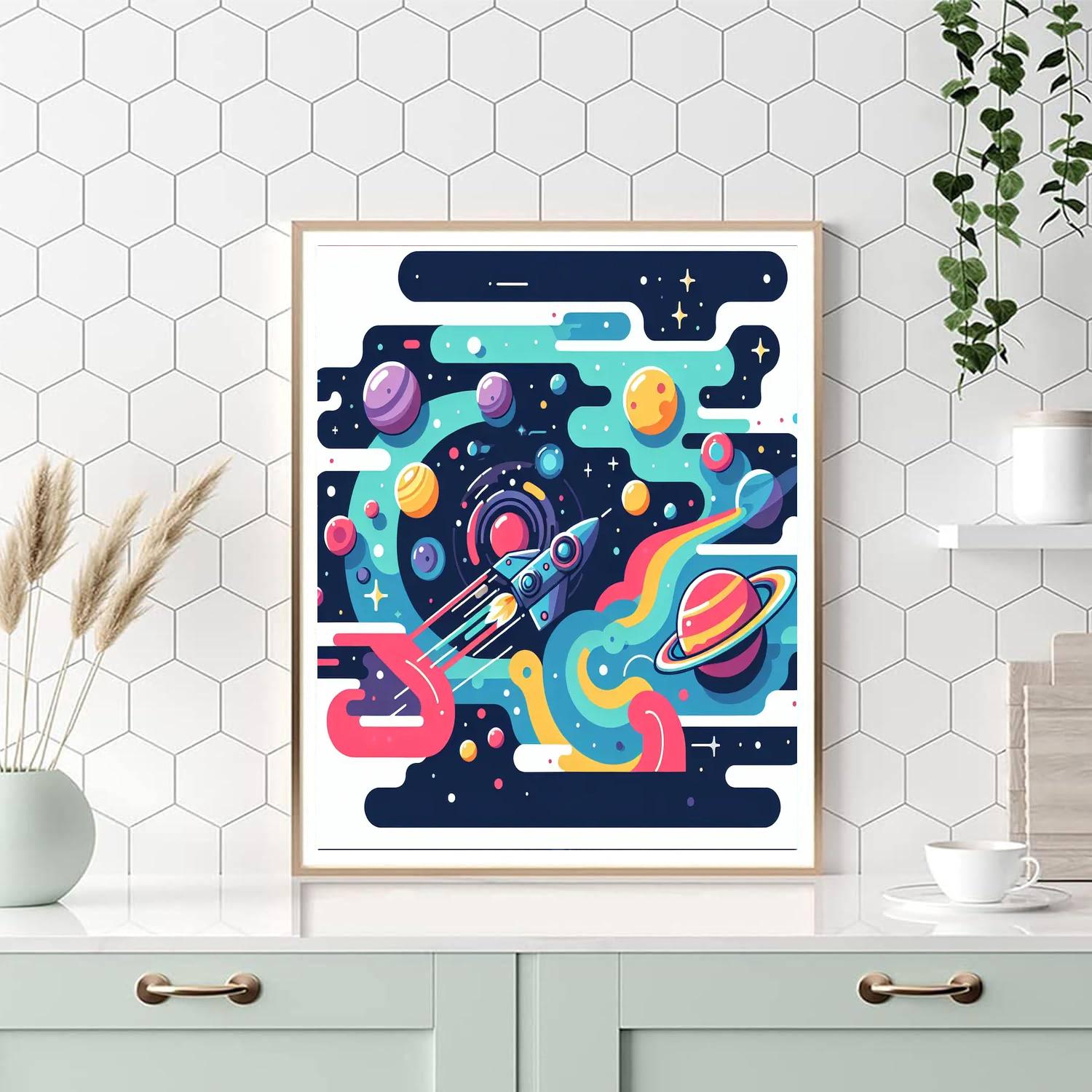 Interstellar Expedition Painting Number Kit