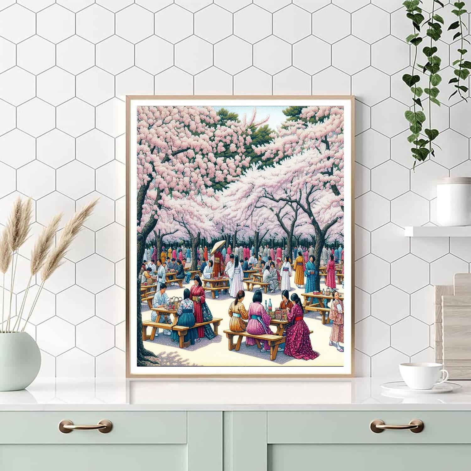 Cherry Blossom Festival - Tokyo Numbered Painting Kits
