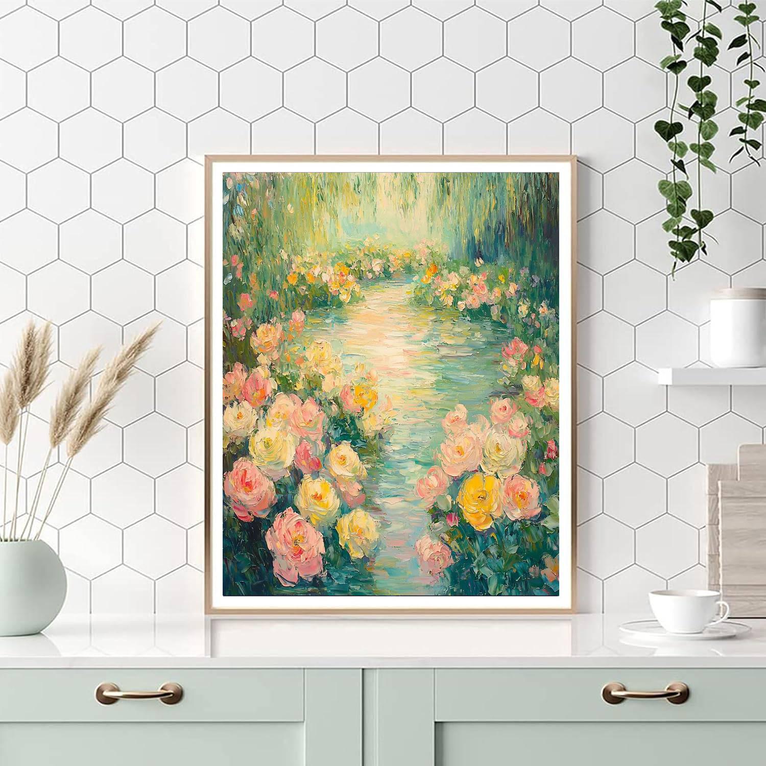 Claude Monet Inspired Blooming Impressionism  Painting Number Kit