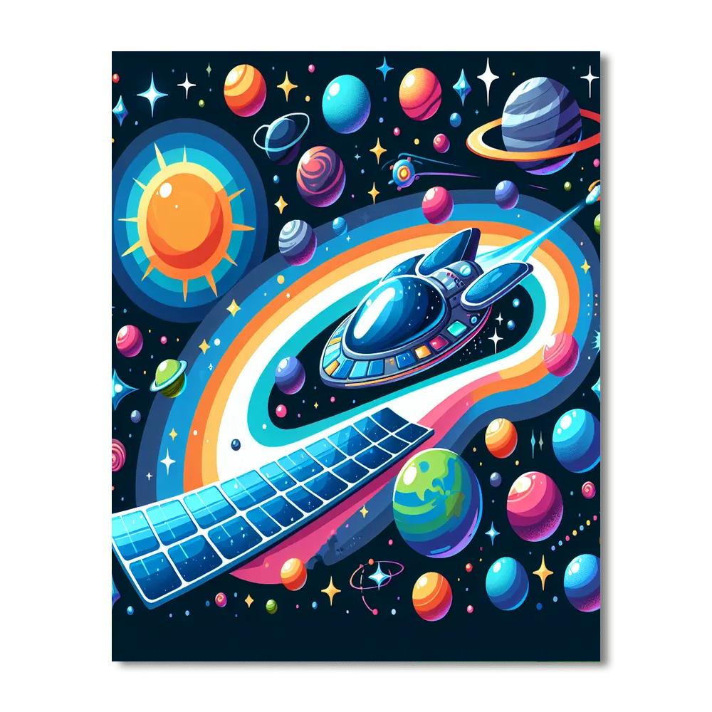 Journey Of The Solar Sailor Number Painting