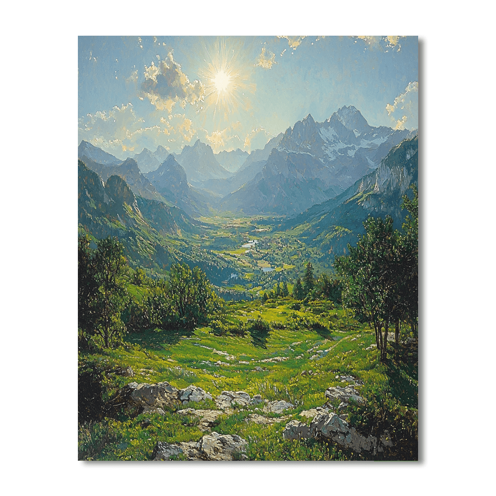 Albert Bierstadt Inspired Timeless Horizons  DIY Paint By Numbers