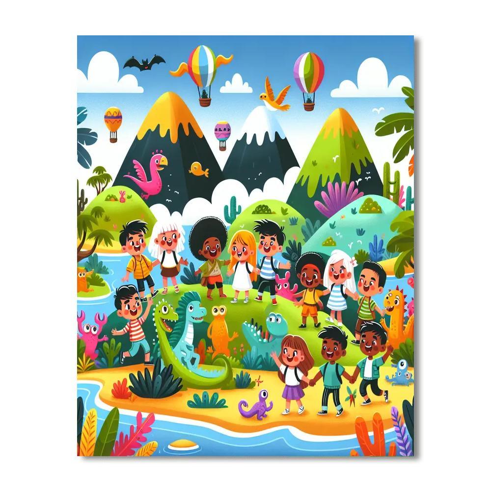 Magical Island Adventure Paint By Numbers