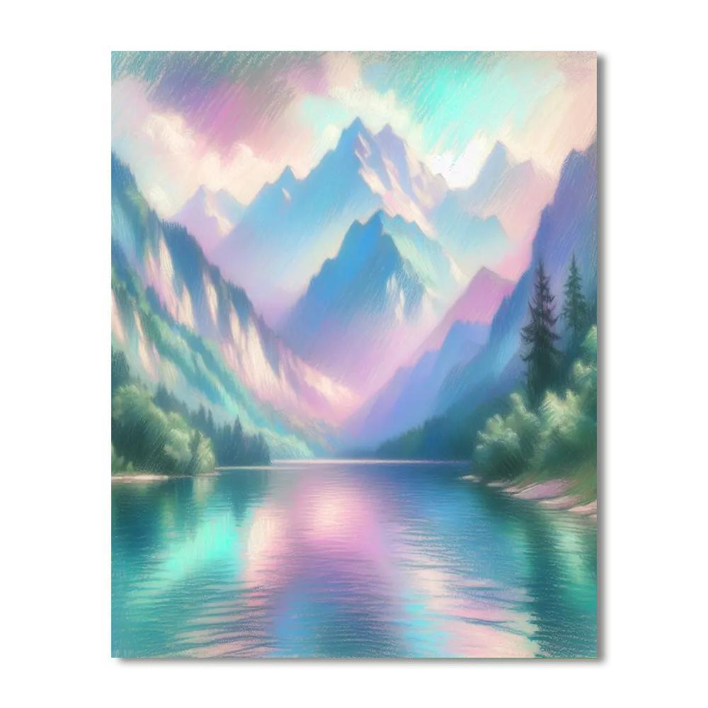 Serenity Mountain Escape Numbered Painting Kits