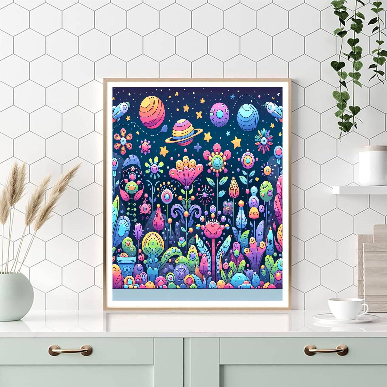 Space Garden Paint By Numbers