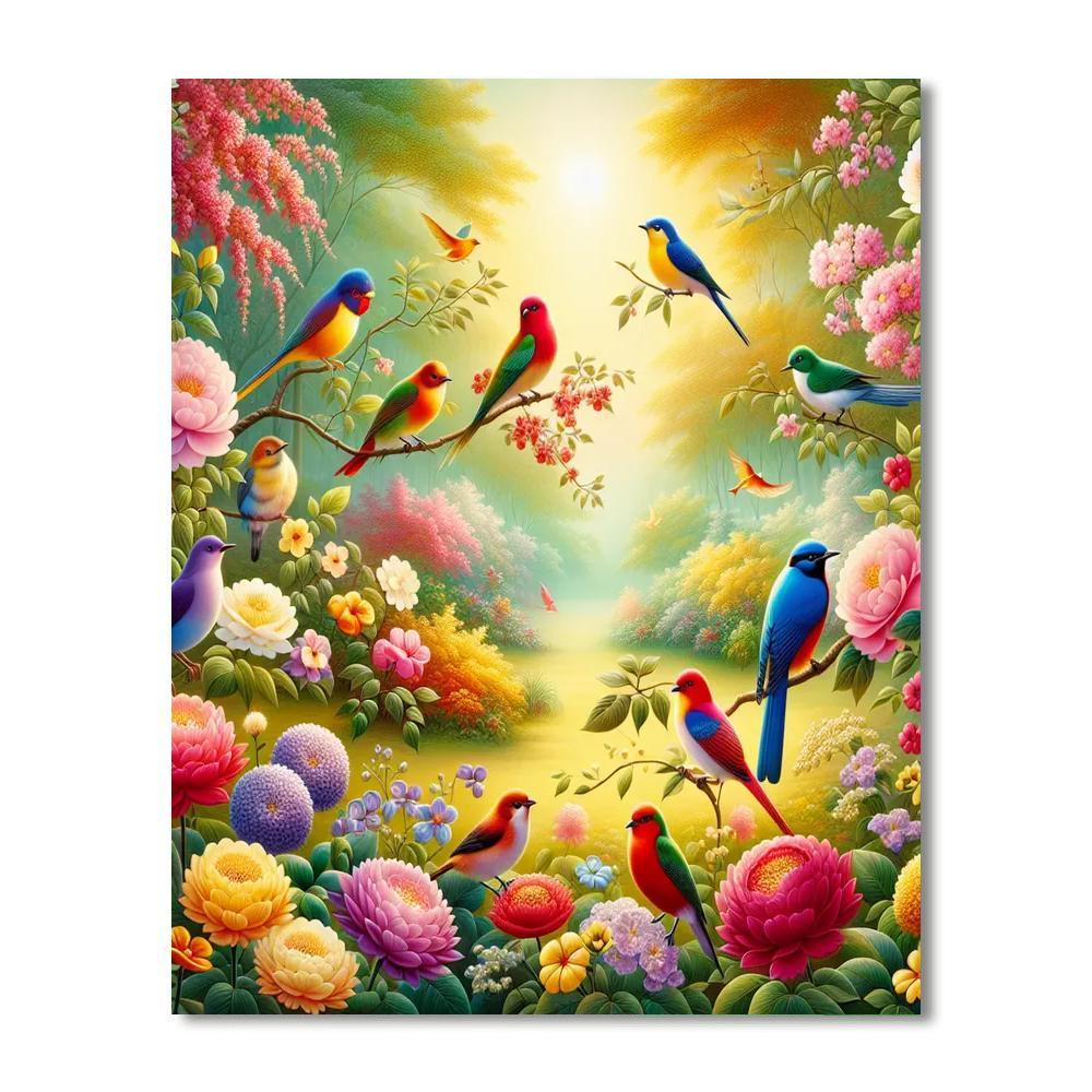 Beautiful Birdsong Retreat DIY Paint By Numbers