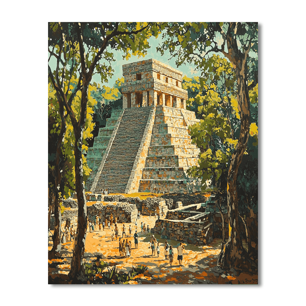 Chichén Itzá - Yucatán Peninsula, Mexico Paint By Numbers Kits