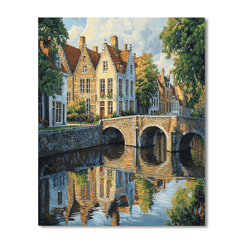 Canals Of Bruges - Bruges Numbered Painting Kits