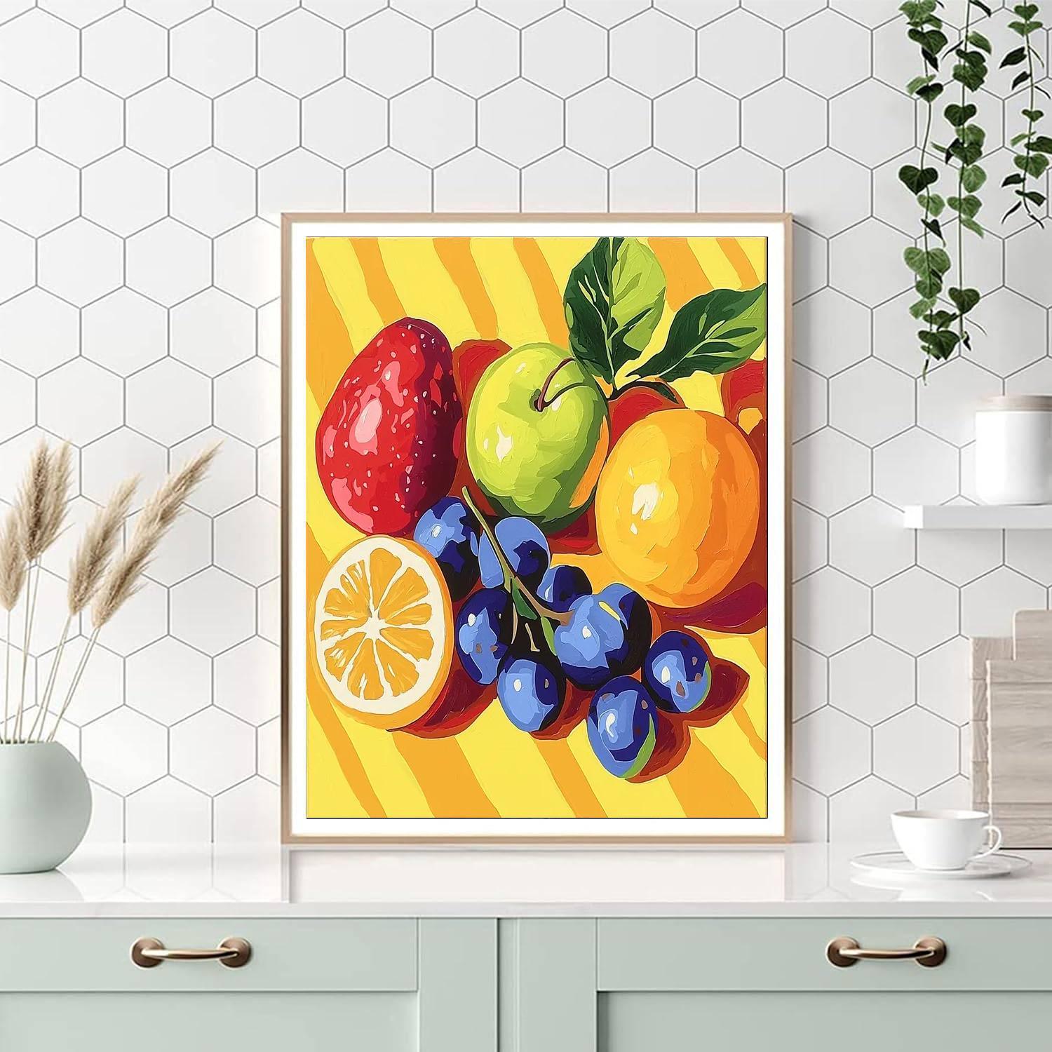 Andy Warhol Inspired Warhol's Pop Fruit Explosion  Numbered Painting Kits