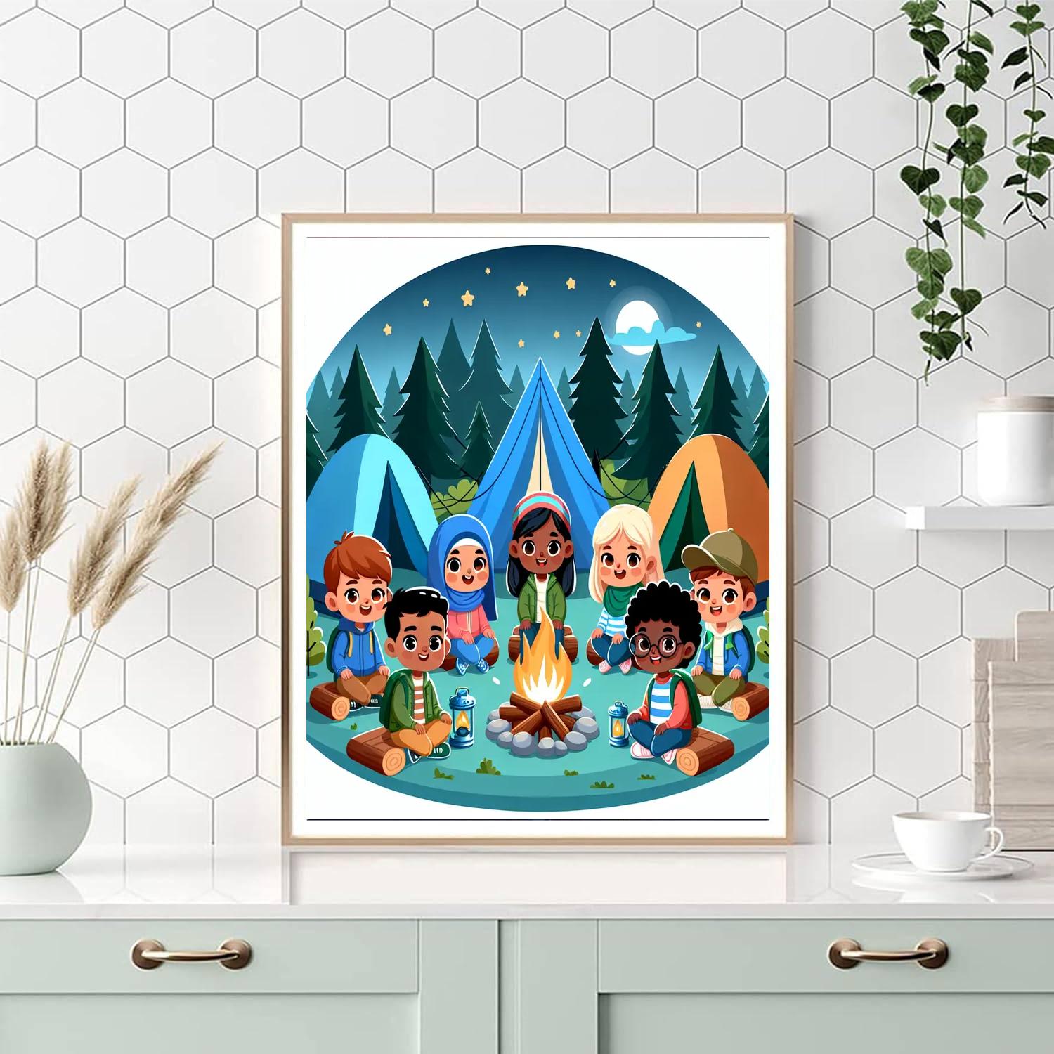 Camping Fun Number Painting