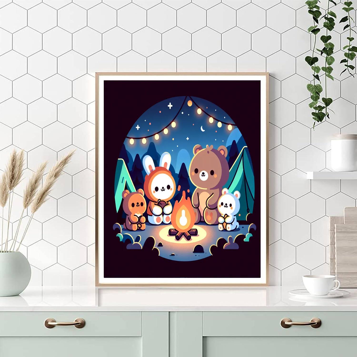Cuddly Critter Camp Numbered Painting Kits