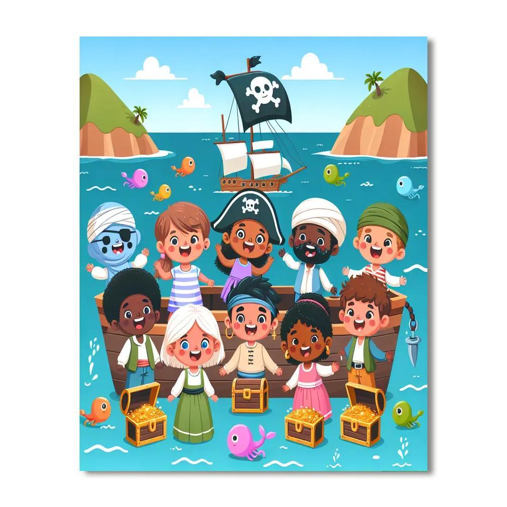 Pirate Adventure Ahoy Number Painting