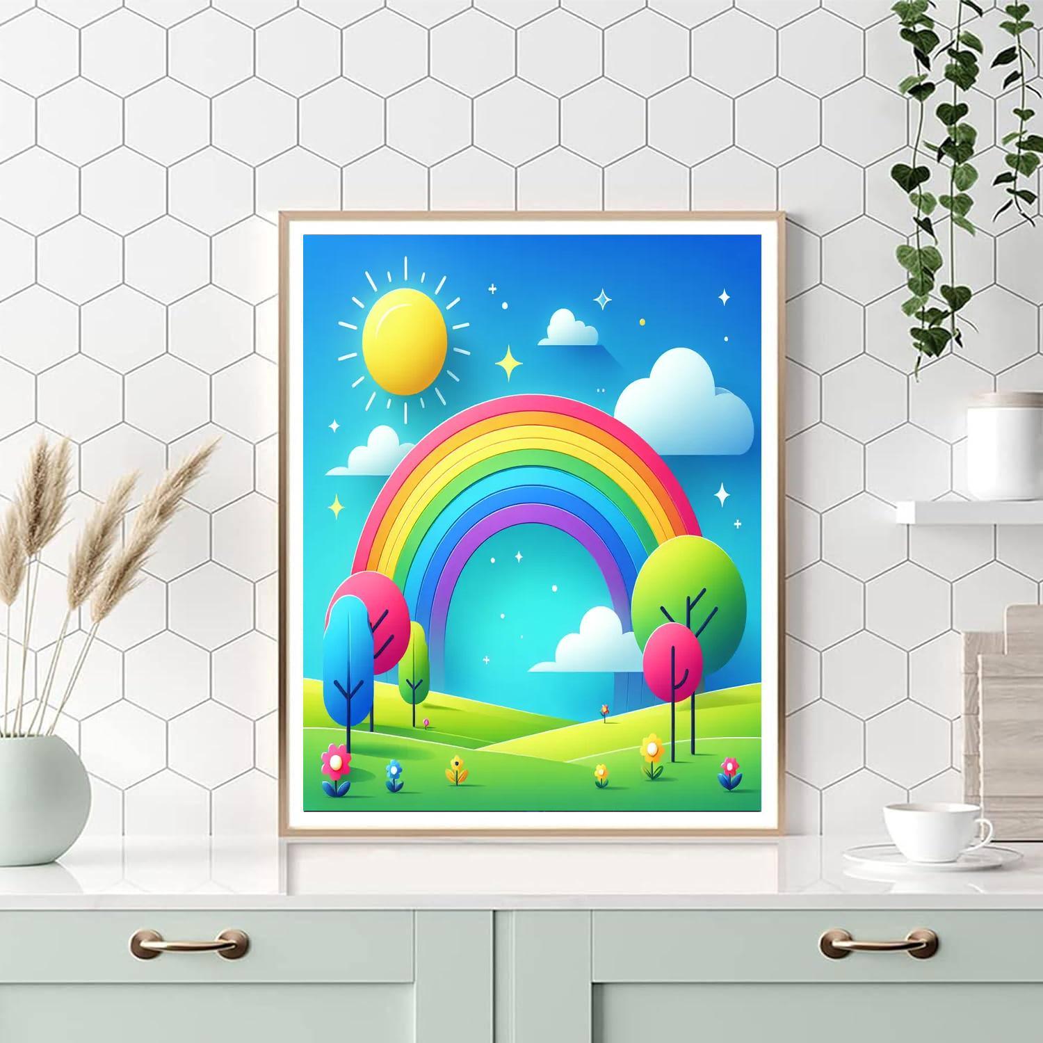 Whimsical Rainbows Numbered Painting Kits