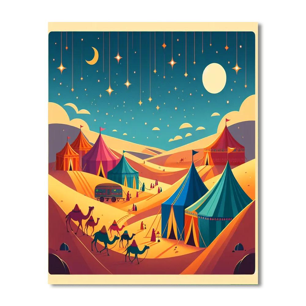 Mystic Desert Caravan Paint By Number