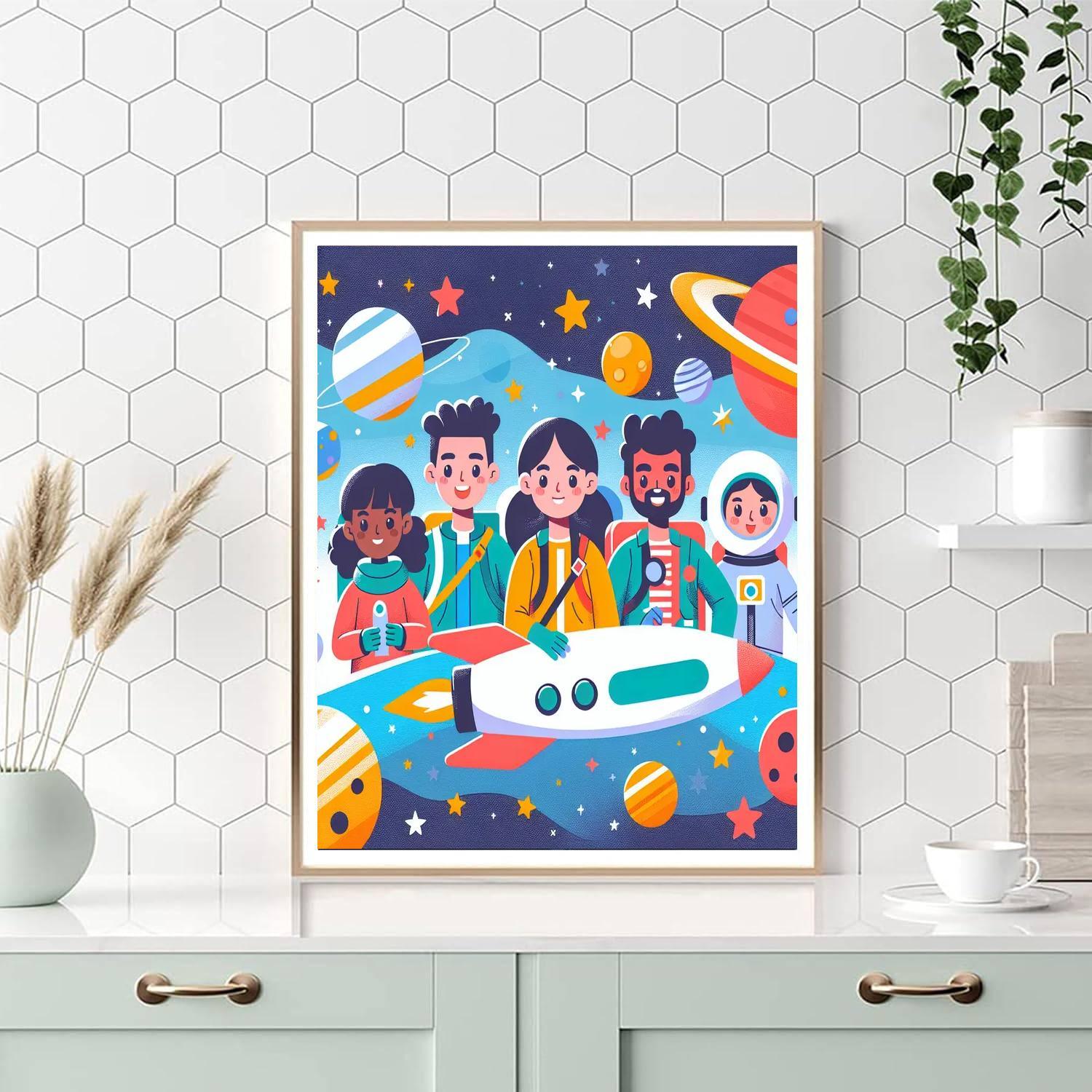 Cosmic Adventure Team Painting By Numbers Kit