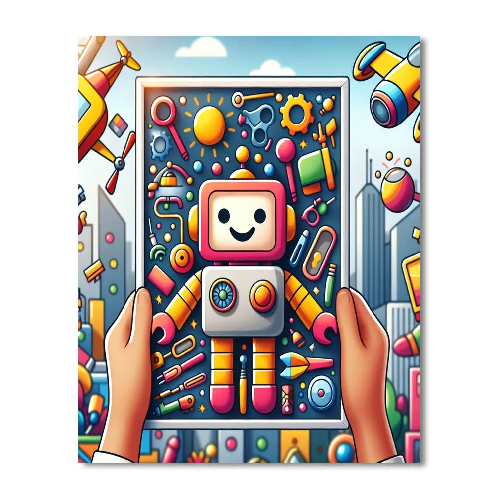 Robot Buddy Number Painting