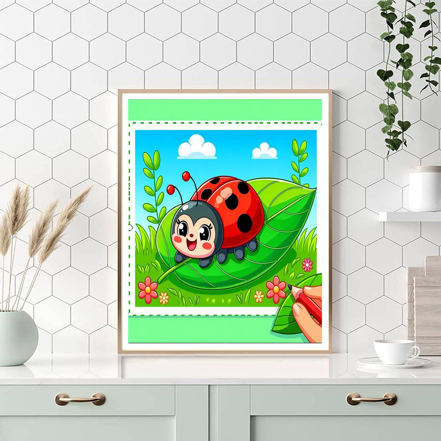 Sweet Ladybug Paint By Numbers