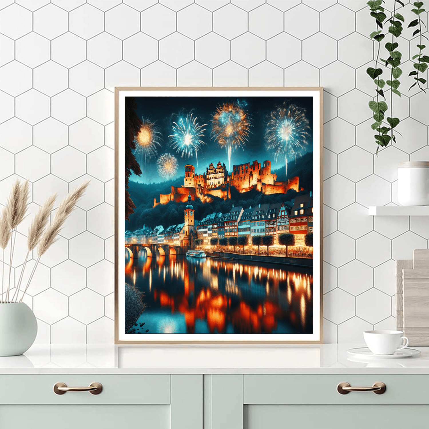 Heidelberg Castle Illumination - Germany Paint By Numbers Art