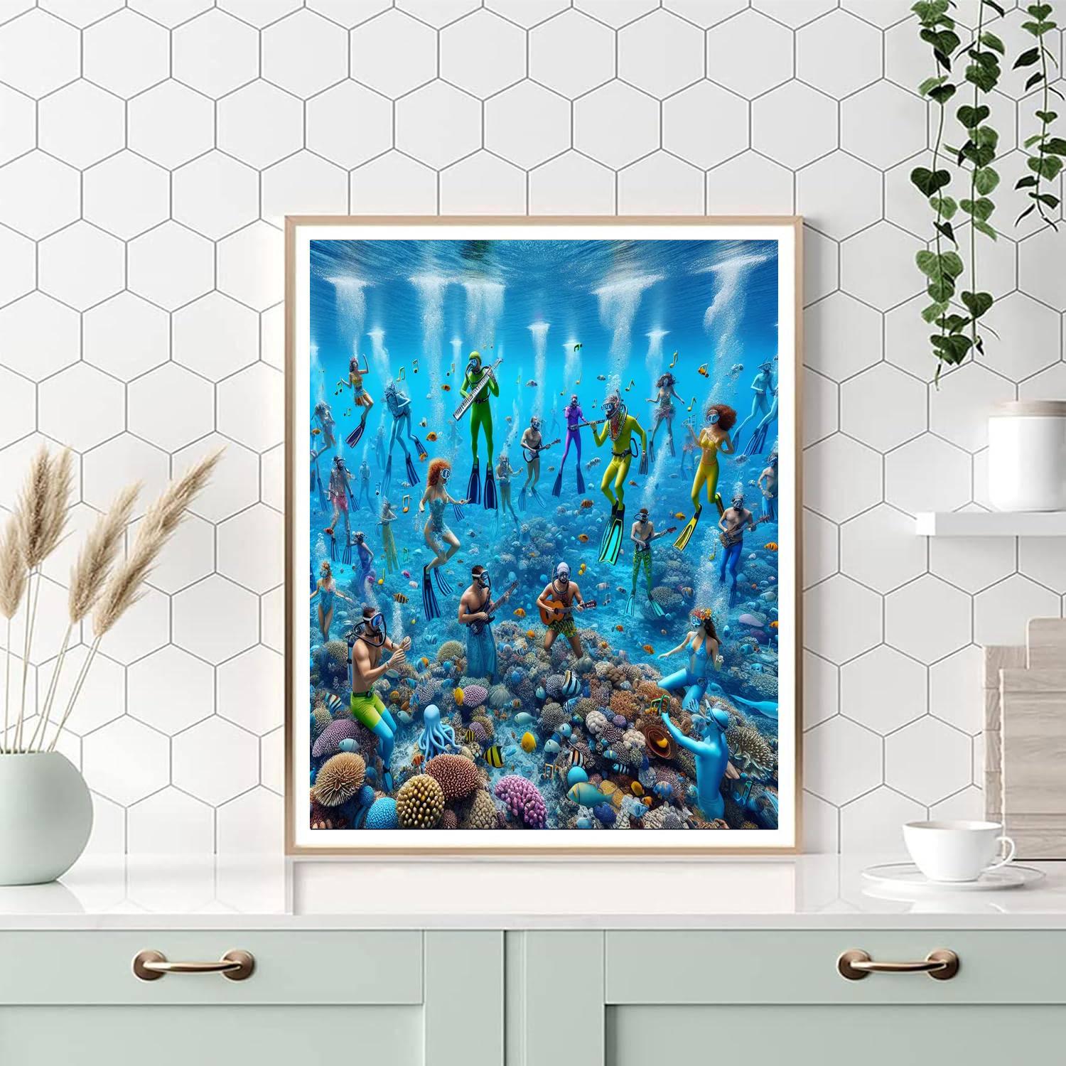 Underwater Music Festival - Florida Keys, Usa Numbered Painting Kits