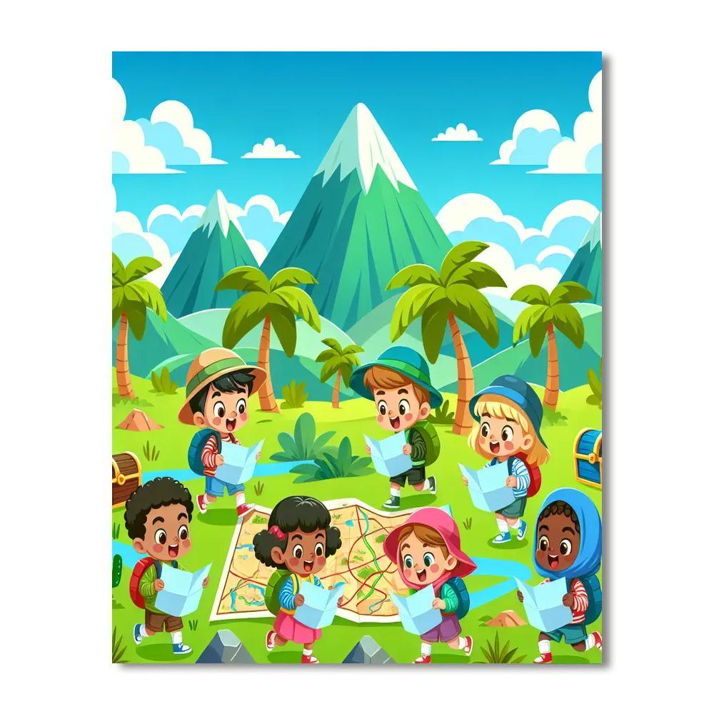 Explorer's Treasure Hunt Paint By Numbers
