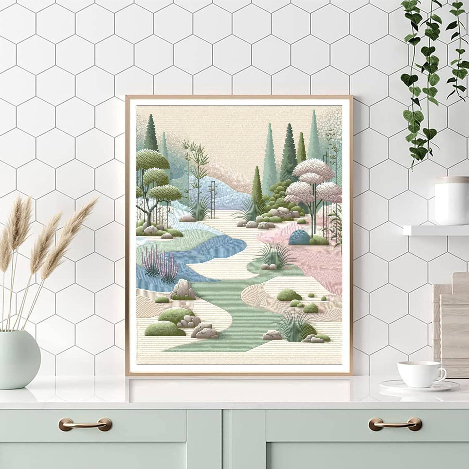 Zen Garden Escape Tapestry Painting Number Kit