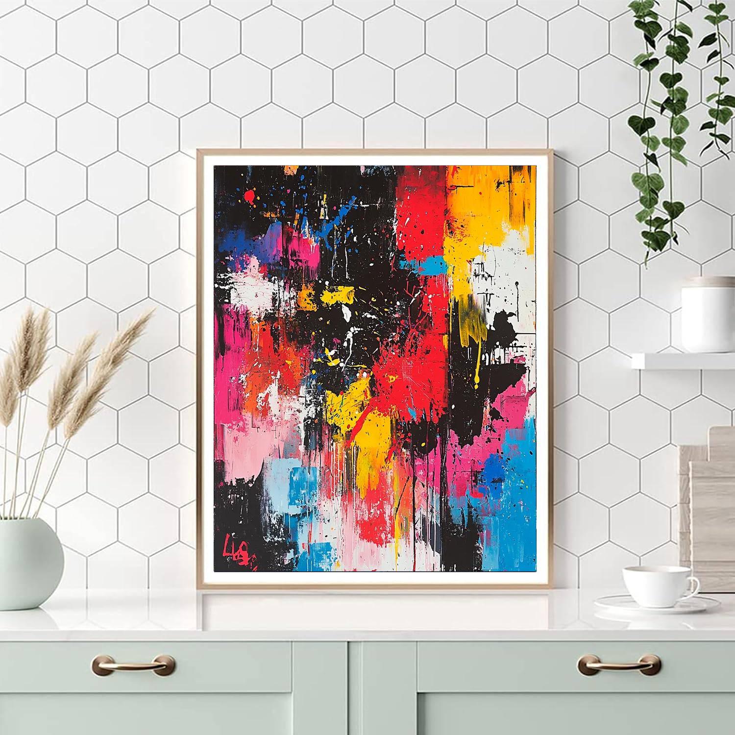 Jean-Michel Basquiat Inspired Expressions Of Chaos  Numbered Painting Kits