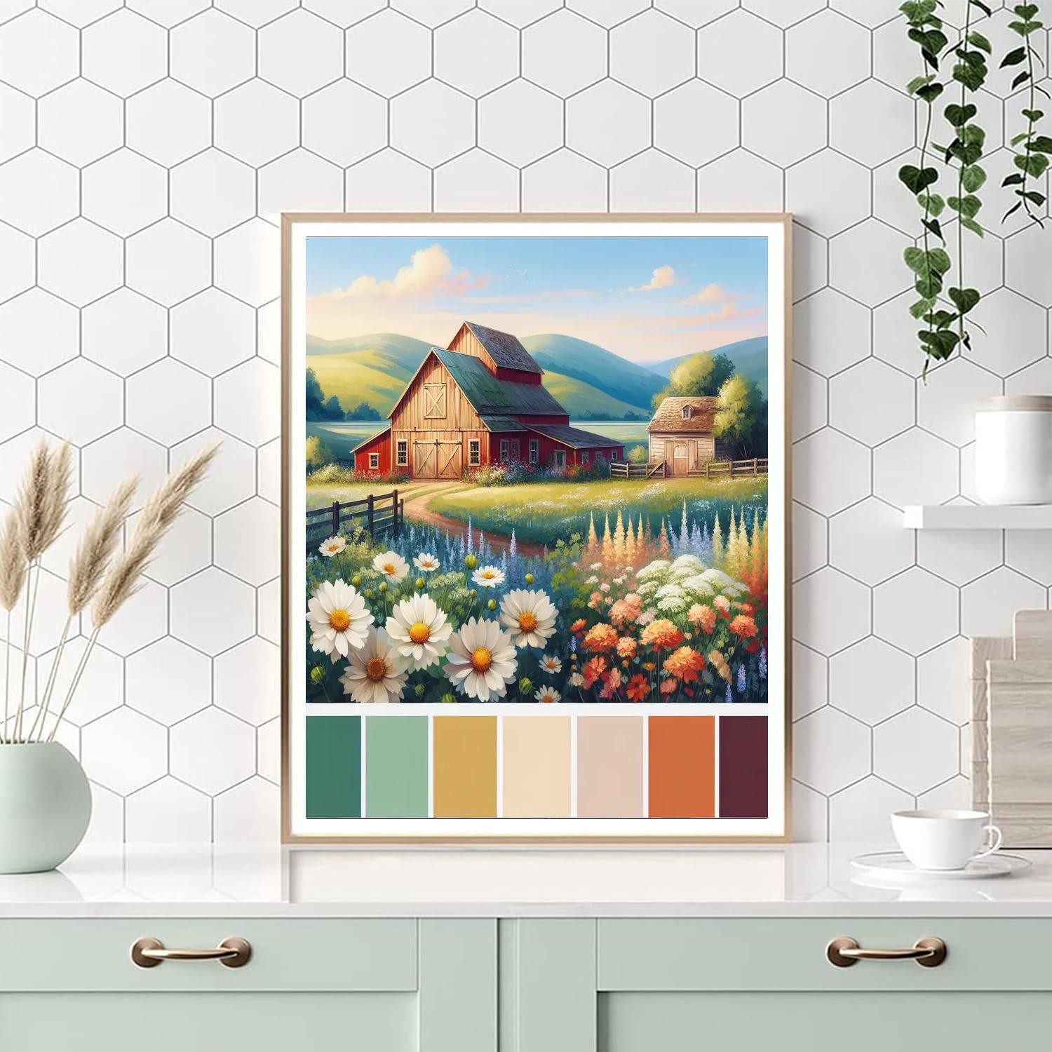 Charming Farmhouse Living DIY Paint By Numbers