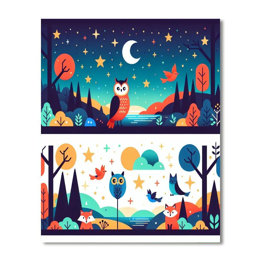 Peaceful Night Sky Number Painting