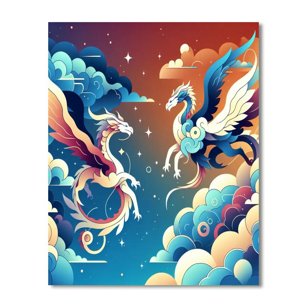 Dazzling Dragon Dreamland Paint By Numbers Art