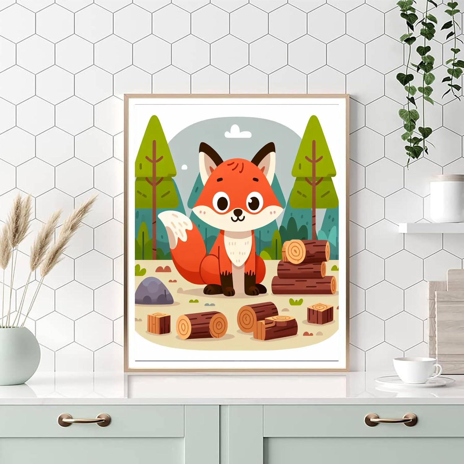 Clever Fox's Woodland Puzzle DIY Paint By Numbers