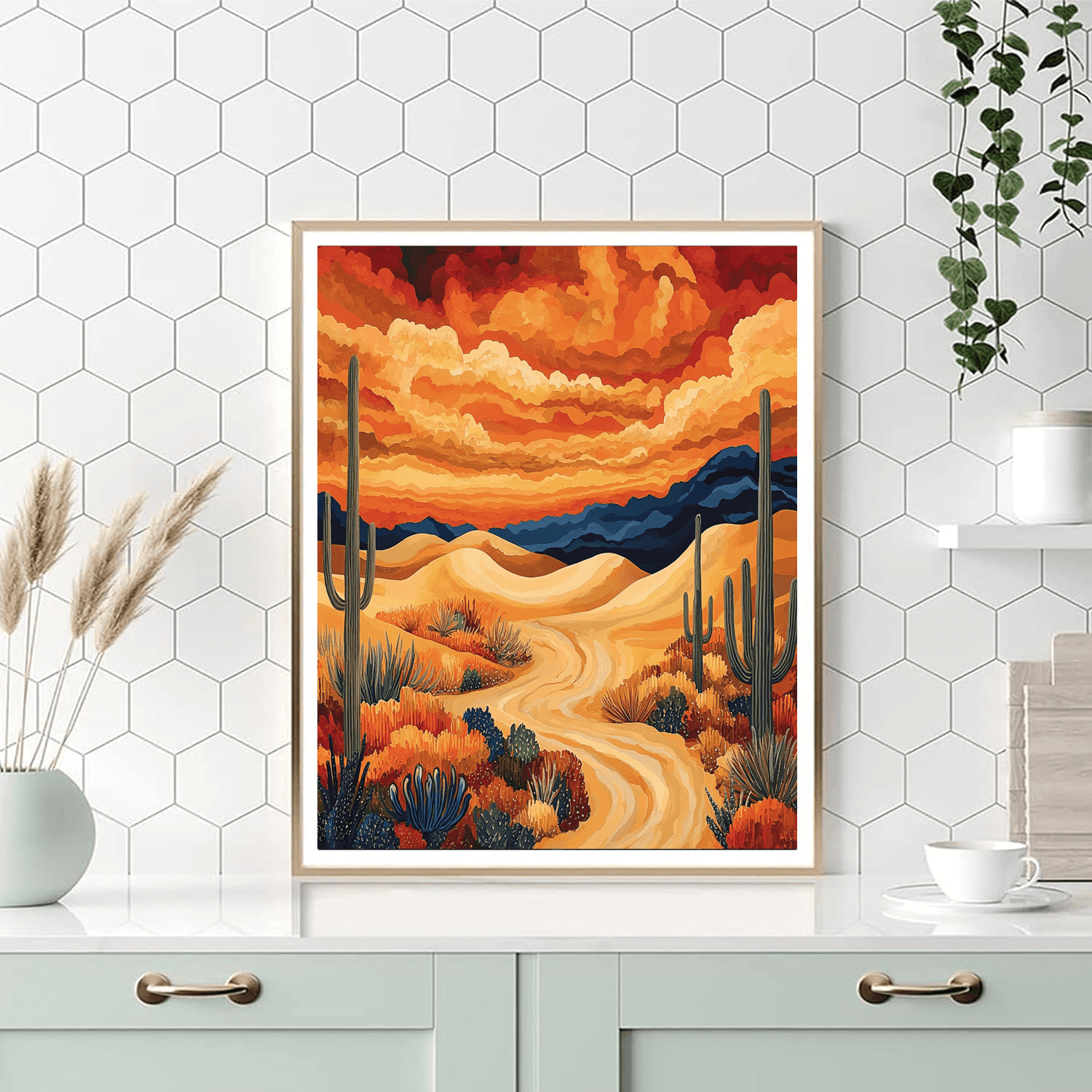 Georgia O'Keeffe Inspired Mysterious Desert Landscape  Paint By Numbers Kits