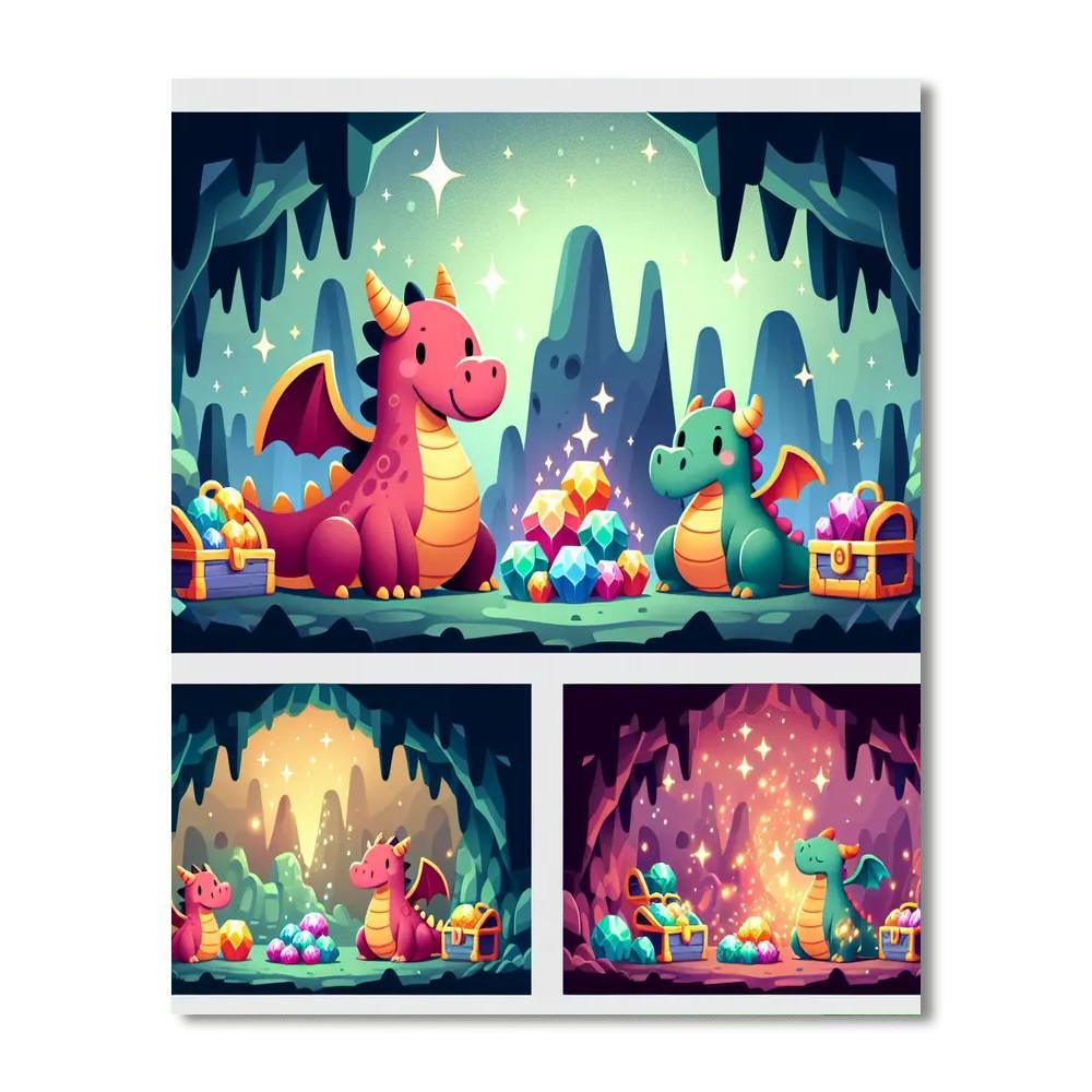 Dragon's Magical Lair Paint By Numbers