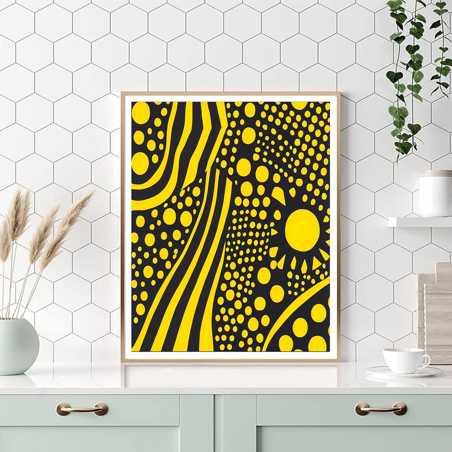 Yayoi Kusama Inspired Kaleidoscope Illusion  DIY Paint By Numbers