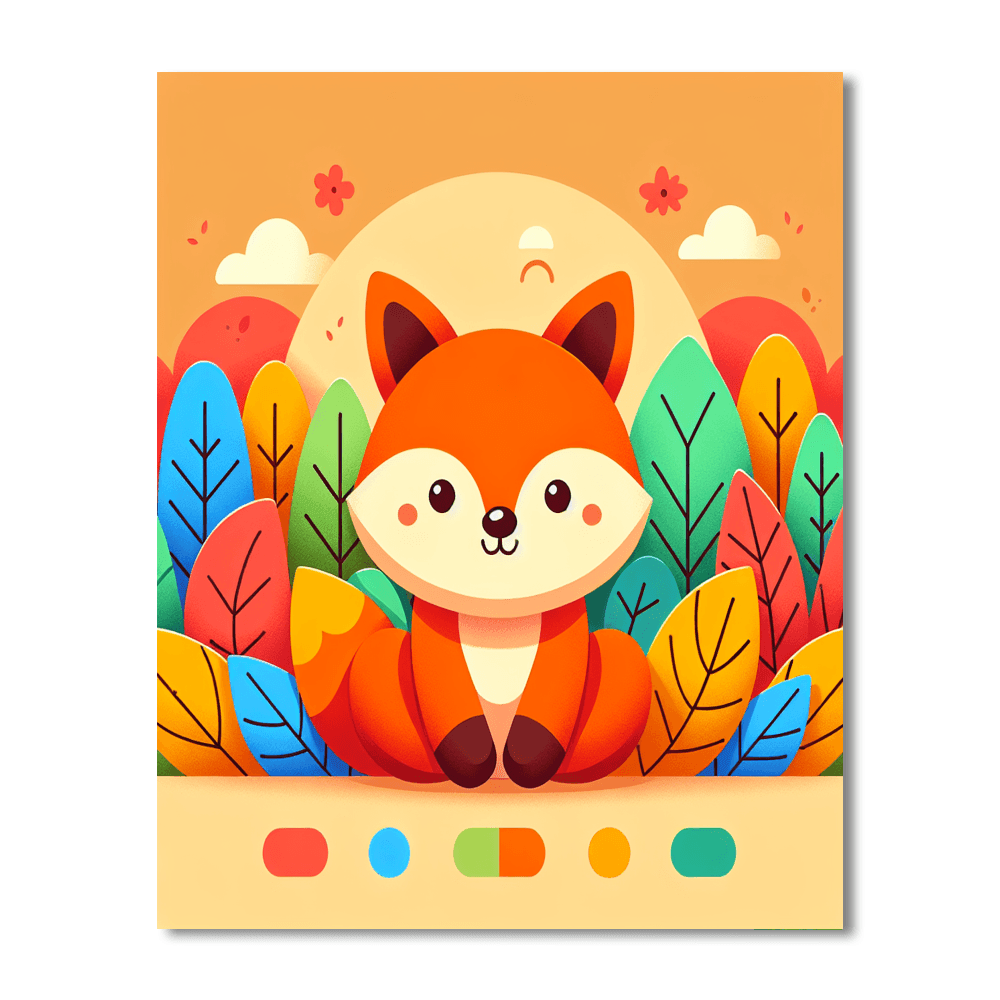 Sweet Little Fox Paint By Numbers Art