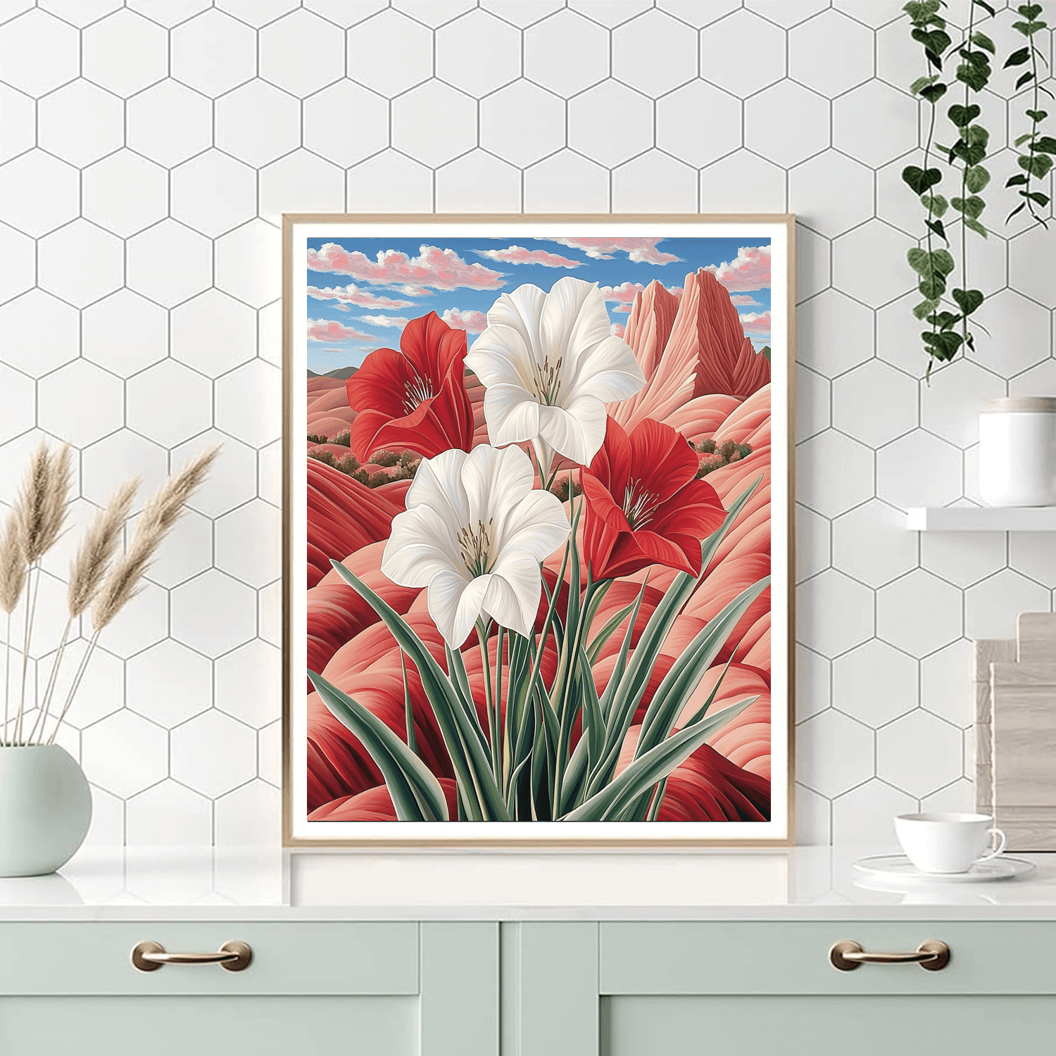 Georgia O'Keeffe Inspired O'Keeffe's New Mexico Blooms  Painting By Numbers Kit