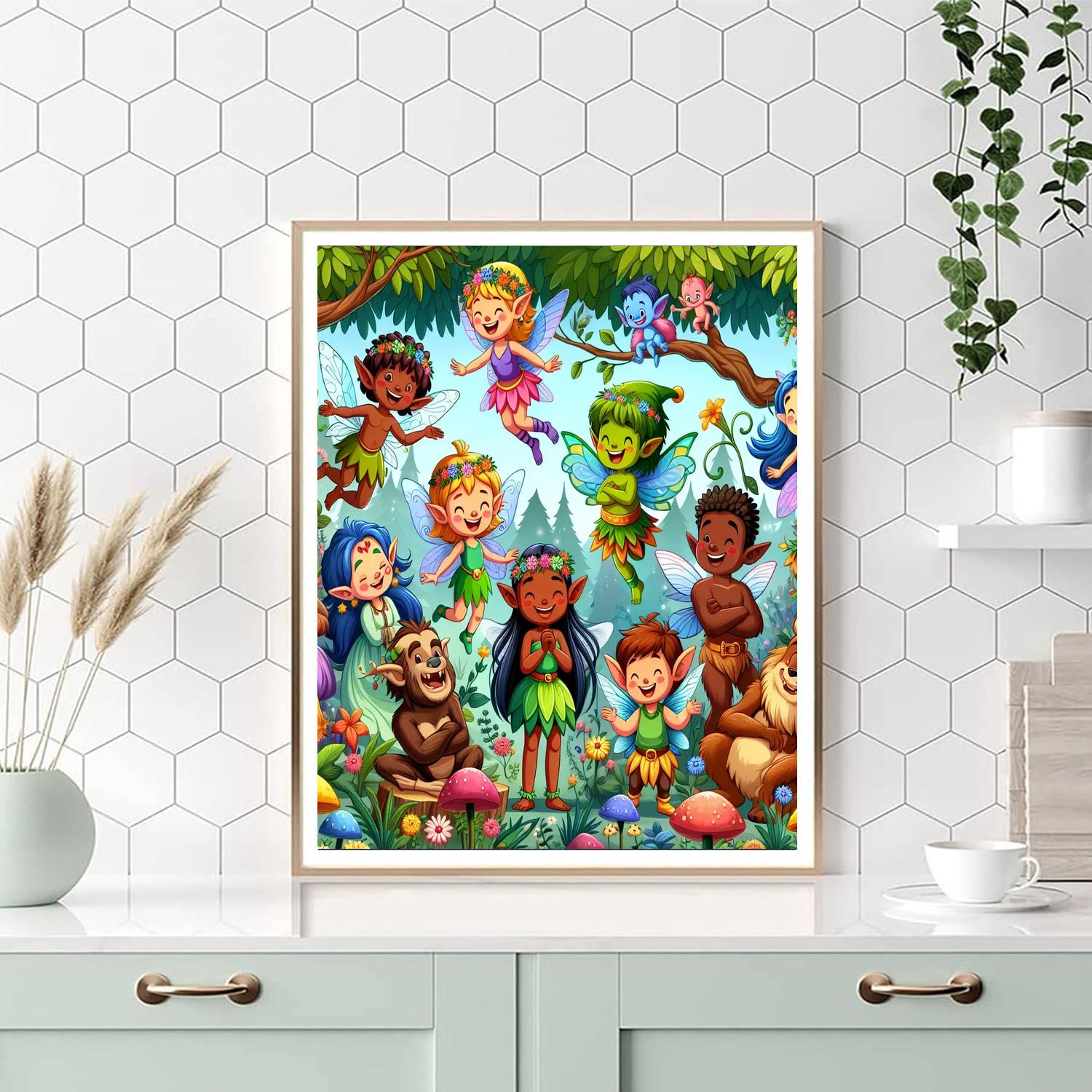 Fantasy Creatures Of The Forest Number Painting