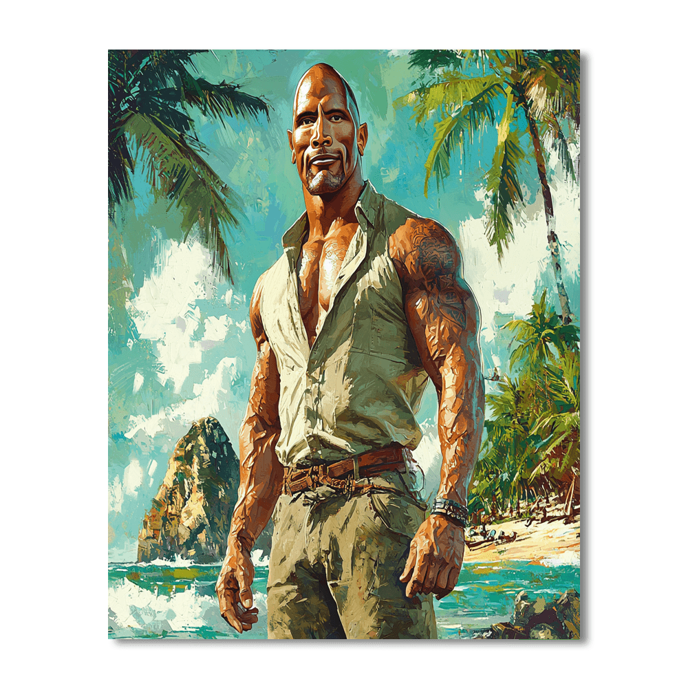Dwayne Johnson: The Rock's Titan Of Versatility Painting Number Kit
