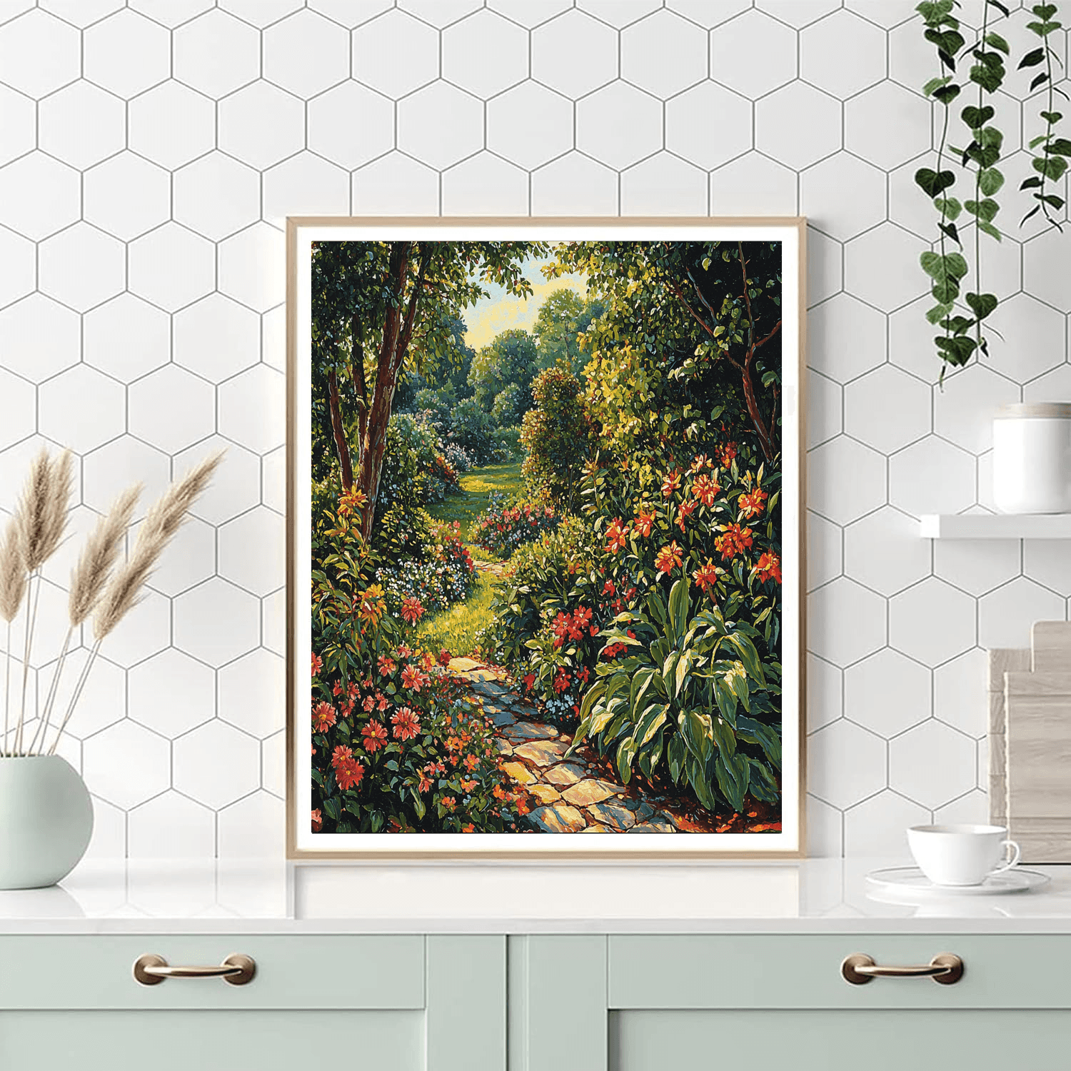 John Constable Inspired Garden Delight  Painting By Numbers Kit