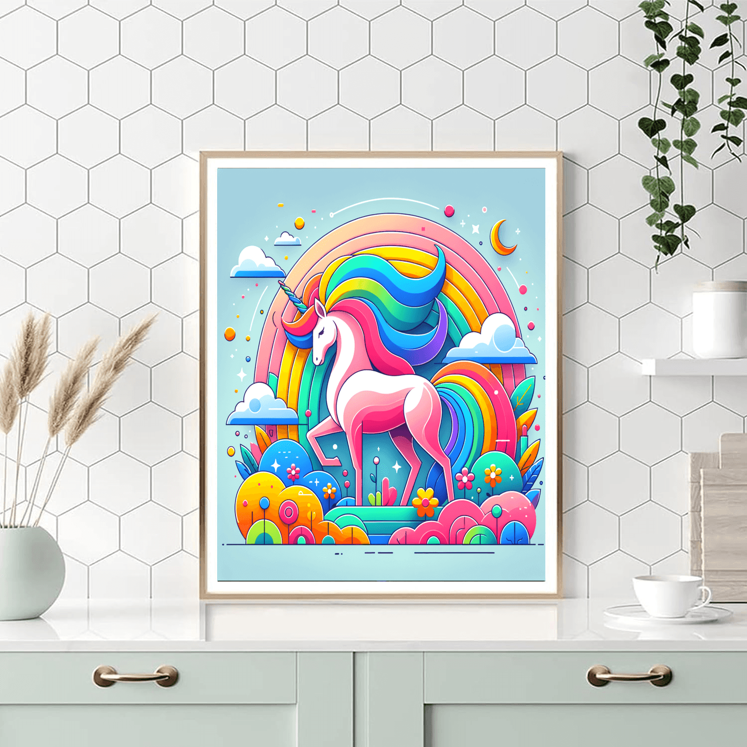 Rainbow Unicorn Dream DIY Paint By Numbers
