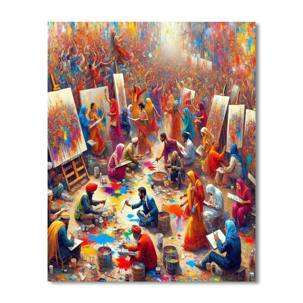 Vibrant Mexican Art Festival Paint By Numbers